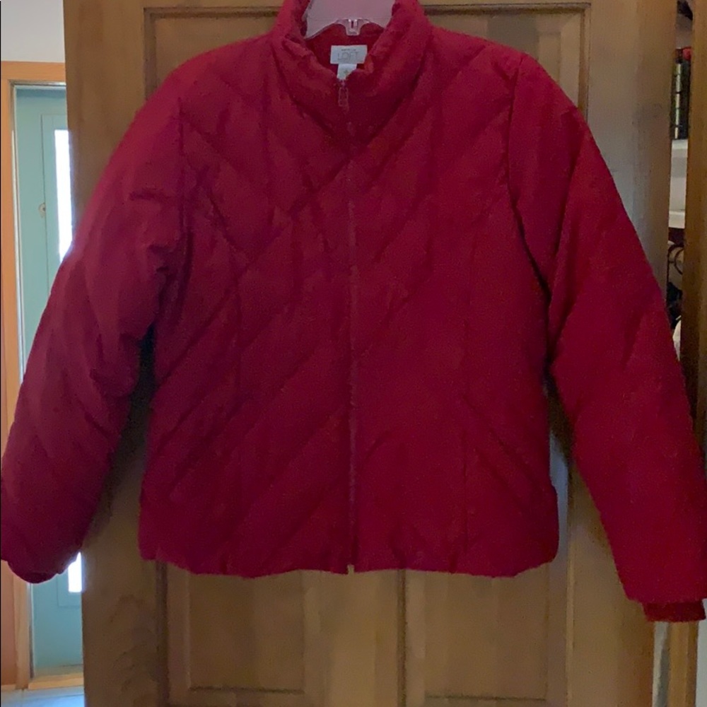 Ann Taylor Loft Red Puffy Coat